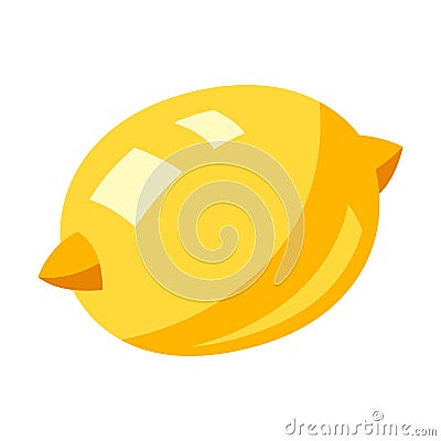 Illustration of stylized lemon. Stock Photo