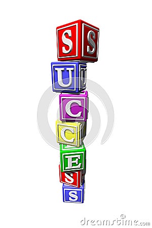 Illustration of success blocks Stock Photo