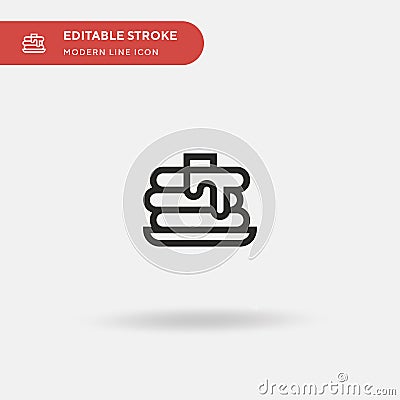 Crumpet Simple vector icon. Illustration symbol design template for web mobile UI element. Perfect color modern Stock Photo