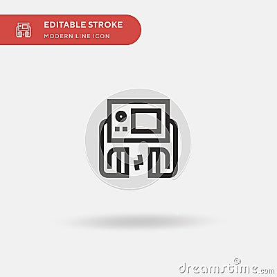 Defibrillator Simple vector icon. Illustration symbol design template for web mobile UI element. Perfect color modern Vector Illustration