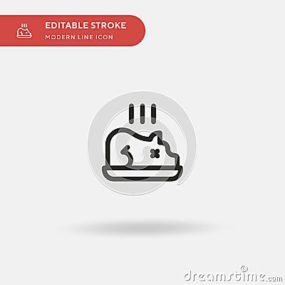 Kalua Pork Simple vector icon. Illustration symbol design template for web mobile UI element. Perfect color modern Vector Illustration