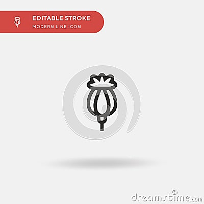 Opium Simple vector icon. Illustration symbol design template for web mobile UI element. Perfect color modern pictogram Vector Illustration