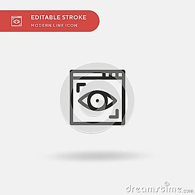 Viewport Simple vector icon. Illustration symbol design template for web mobile UI element. Perfect color modern Vector Illustration
