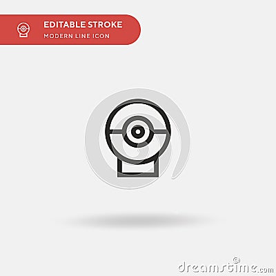 Webcam Simple vector icon. Illustration symbol design template for web mobile UI element. Perfect color modern pictogram Vector Illustration