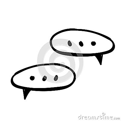 Talk Bubble Doodle Sketch Vector Graphic Vector Illustration