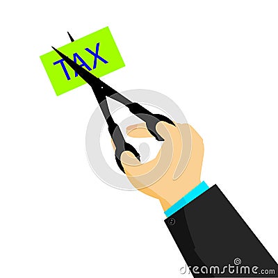 Illustration for tax cutting or amnesty Vector Illustration