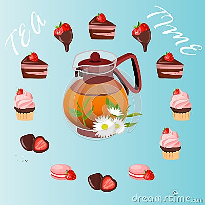 Illustration of teapot Vector Illustration