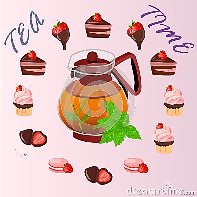 Illustration of teapot Vector Illustration