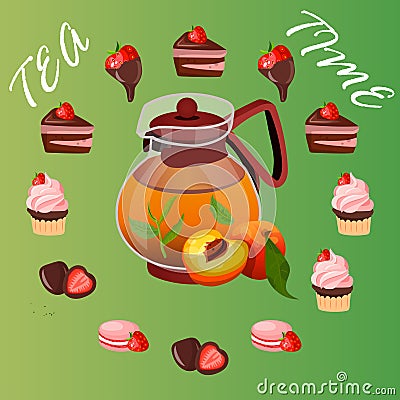 Illustration of teapot Vector Illustration