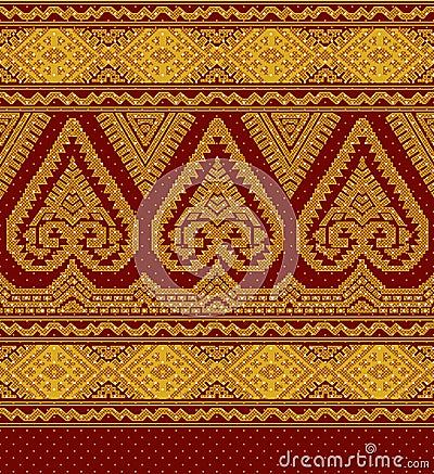 Illustration of textile ethnic ornament Stock Photo