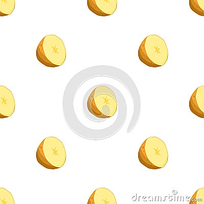 Illustration on theme of bright pattern brown potato Vector Illustration