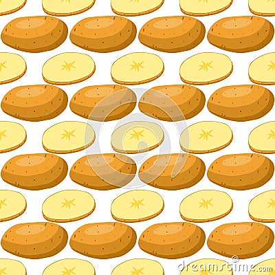 Illustration on theme of bright pattern brown potato Vector Illustration