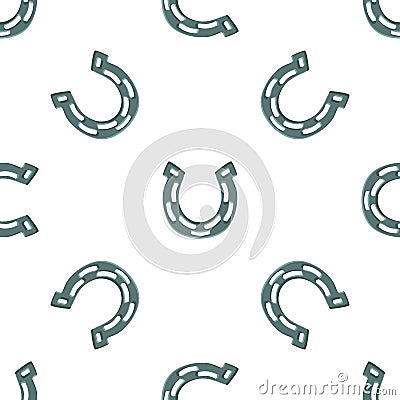Illustration on theme Irish holiday St Patrick day, seamless horseshoes Vector Illustration