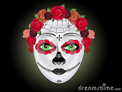 Traditional Mexican death mask Stock Photo