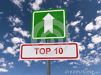 Top 10 sign Cartoon Illustration