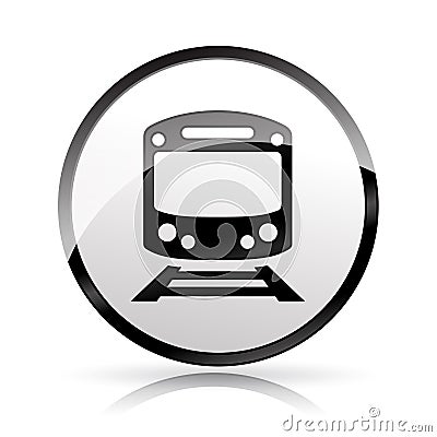 Train icon on white background Vector Illustration