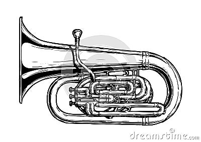 Illustration of tuba Vector Illustration