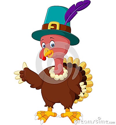 Illustration of turkey cartoon Vector Illustration