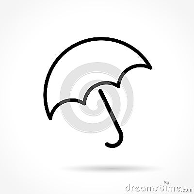 Umbrella thin line icon Vector Illustration