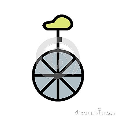 Illustration Unicycle Icon For Personal And Commercial Use. Stock Photo