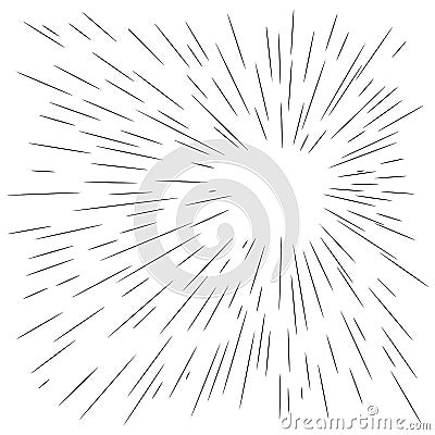 Illustration vector abstract manga speed motion black starburst Vector Illustration