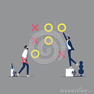 Illustration vector of business strategy Decisions and competition concept Vector Illustration