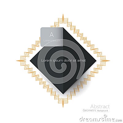 Illustration vector of cool abstract geometric background. Blank simple geometry, triangle shape. Vector Illustration