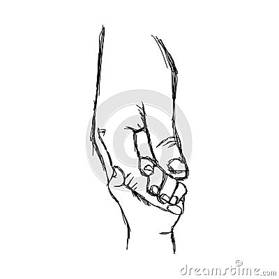 Illustration vector doodle hand drawn sketch of parent holds the Vector Illustration