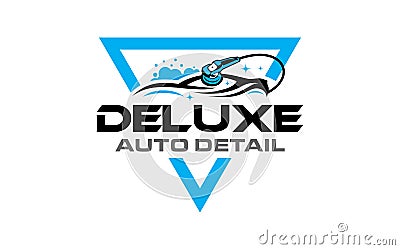 Illustration vector graphic of auto detailing servis logo design template-06 Vector Illustration