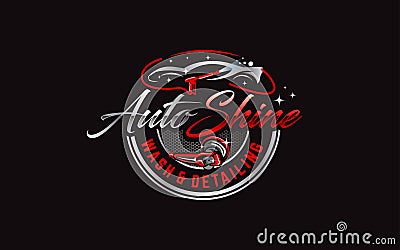 Illustration vector graphic of auto detailing servis logo design template-05 Vector Illustration