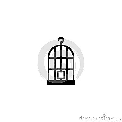 Birdcage icon, illustration design template Vector Illustration