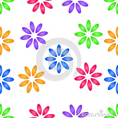 Colorful flower pattern Vector Illustration