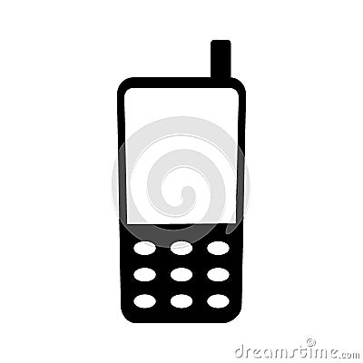 Simple phone vector icon isolated white Stock Photo