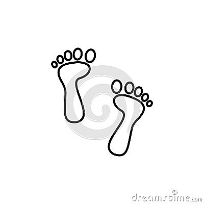 Footprint icon design vector template Vector Illustration