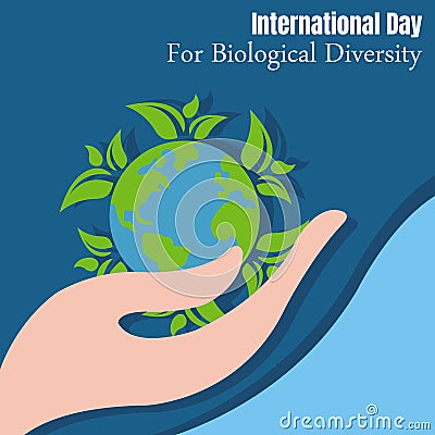 Illustration vector graphic of hands supporting the earth Vector Illustration