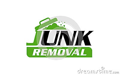 Illustration vector graphic of junk removal solution services logo design template Vector Illustration