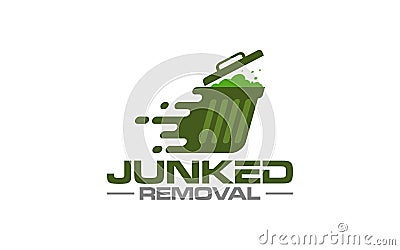 Illustration vector graphic of junk removal solution services logo design template Vector Illustration