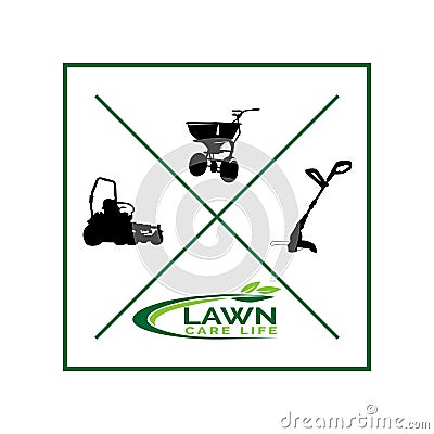 Illustration, vector, graphic of lawn care logo Vector Illustration
