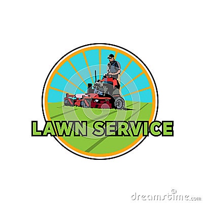 Illustration Vector graphic of lawn service Vector Illustration