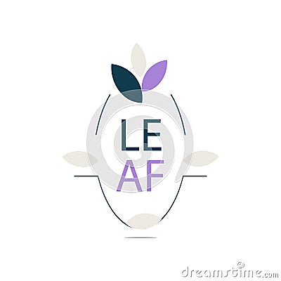 Leaf eco natural minimal logo design vector template Vector Illustration