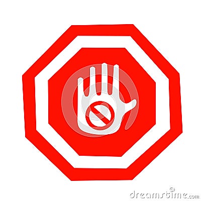 illustration vector graphic of no entry Stock Photo