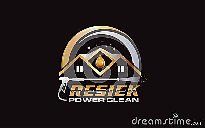 Illustration vector graphic of pressure power clean wash logo design template Vector Illustration