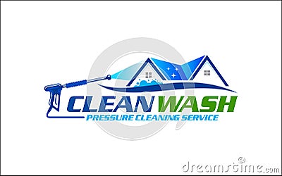 Illustration vector graphic of pressure power wash spray logo design template-26 Vector Illustration