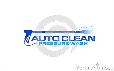 Illustration vector graphic of pressure power wash spray logo design template Vector Illustration