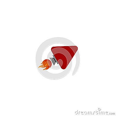 Illustration Vector Graphic of Rocket Play Logo Vector Illustration