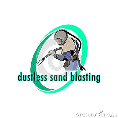 Illustration Vector graphic of sand blasting Vector Illustration