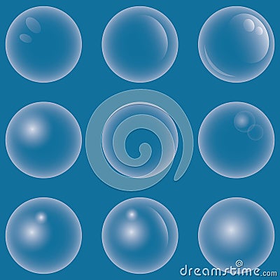 Illustration Vector Graphic Set Soapbubble Vector Illustration