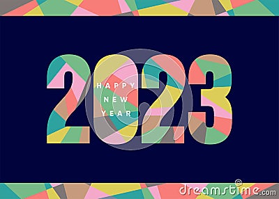 New Year 2023 number playfull, colorfull, calendar, new hope Vector Illustration