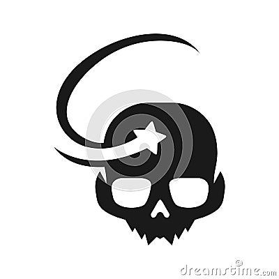 Illustration Vector Graphic of Skull Star Logo Stock Photo