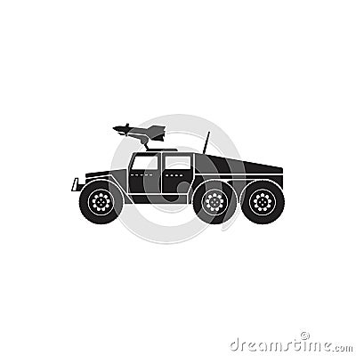 Illustration Vector graphic of war truck. Good for, perfect for military, army, vehicle, armored, transport rudal etc. Vector Illustration